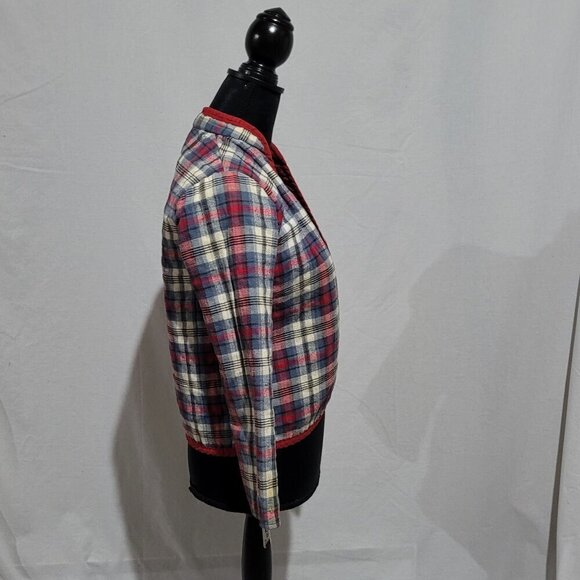 Niki jacket vintage plaid quilted cotton flannel 70s coat cabincore camp outdoor - Picture 2 of 14